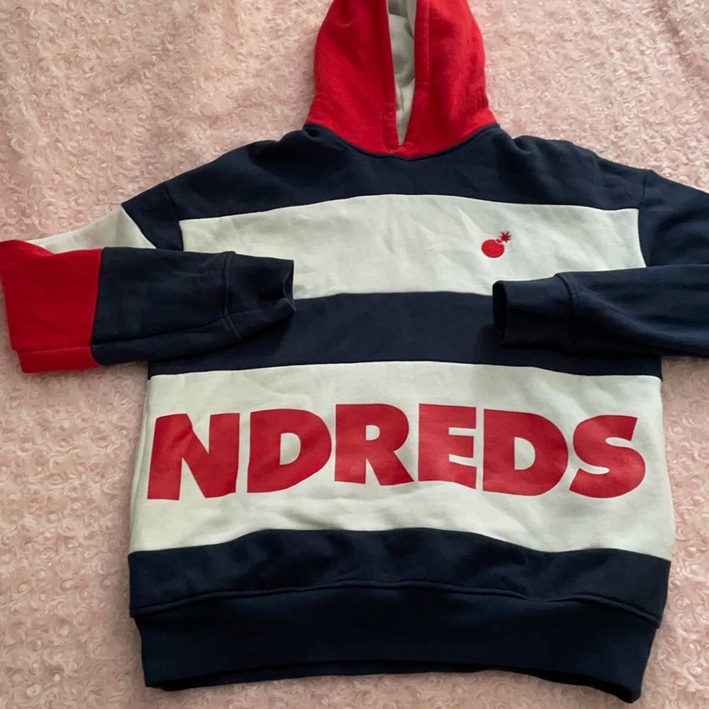 The Hundreds Fig Navy & Red Hoodie